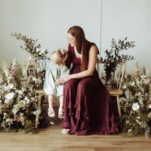 FreePeople Santa Maria Maxi Dress Plum Prune Small